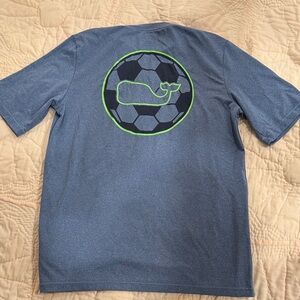 Vineyard Vines Kids Navy Whale Soccer Tee